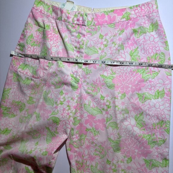 VINTAGE The Lilly Sportswear Division Lilly Pulitzer Trouser Pants Pink Green S - Picture 9 of 16
